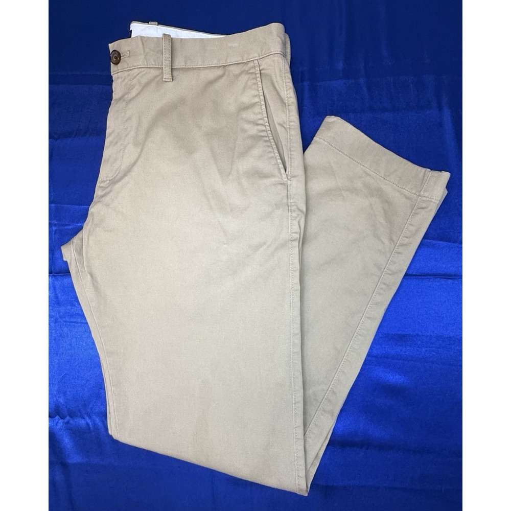 J. Crew Men's 34x30 Flex Slim Beige Tan Khaki Chino Pants Preppy
